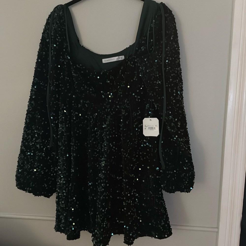 Beautiful Sequin Dark Green Top